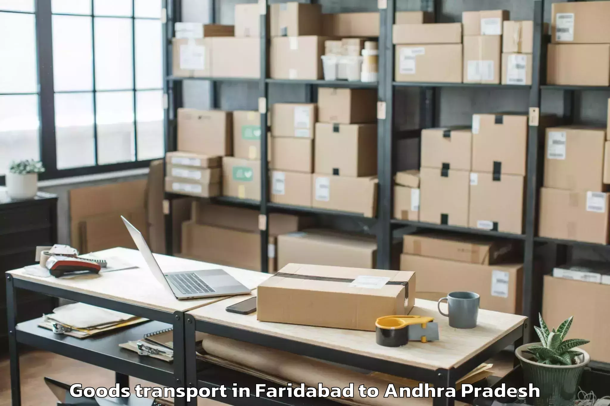 Professional Faridabad to Jeelugu Milli Goods Transport